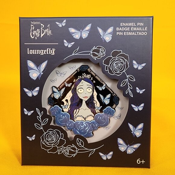 Loungefly Corpse Bride Emily Rose Butterfly 3" LE Halloween Enamel Pin NEW - Picture 1 of 8